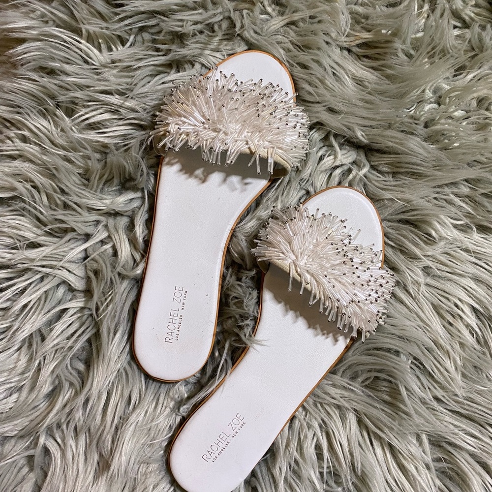 White Rachel Zoe Slide Sandal